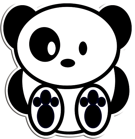 Panda Bear Vinyl Decal