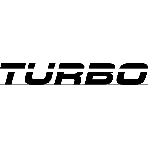 Turbo Text Vinyl Decal