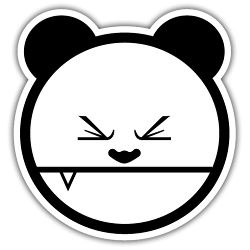 Angry Panda Bear JDM Vinyl Decal