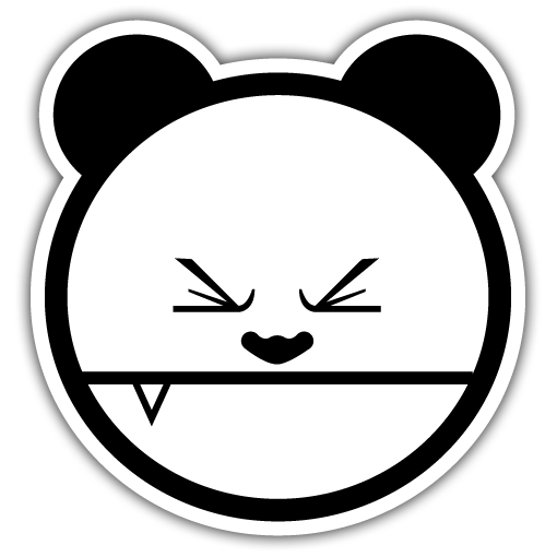 Angry Panda Bear JDM Vinyl Decal